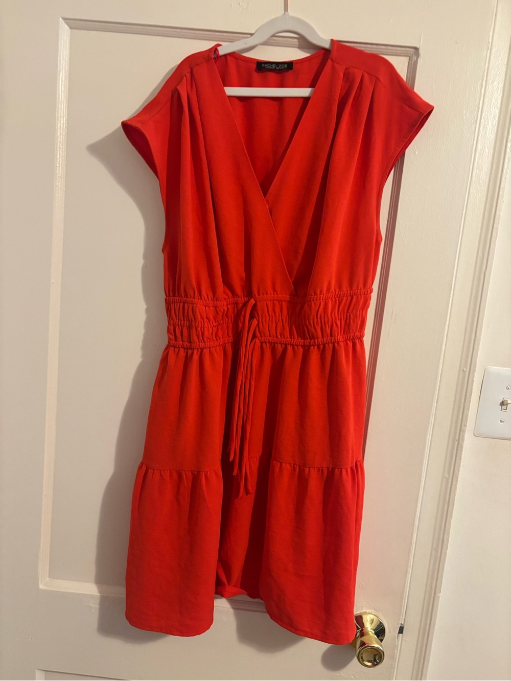 Rachel Zoe Bright Red Surplice Mini Dress